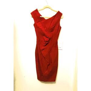 MUXXN Women's Formal Pencil Dress Red